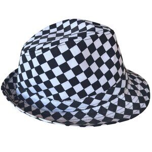 Empire Trading Black & White Hat Check Pattern Polyester Unisex Adults S/M-READ